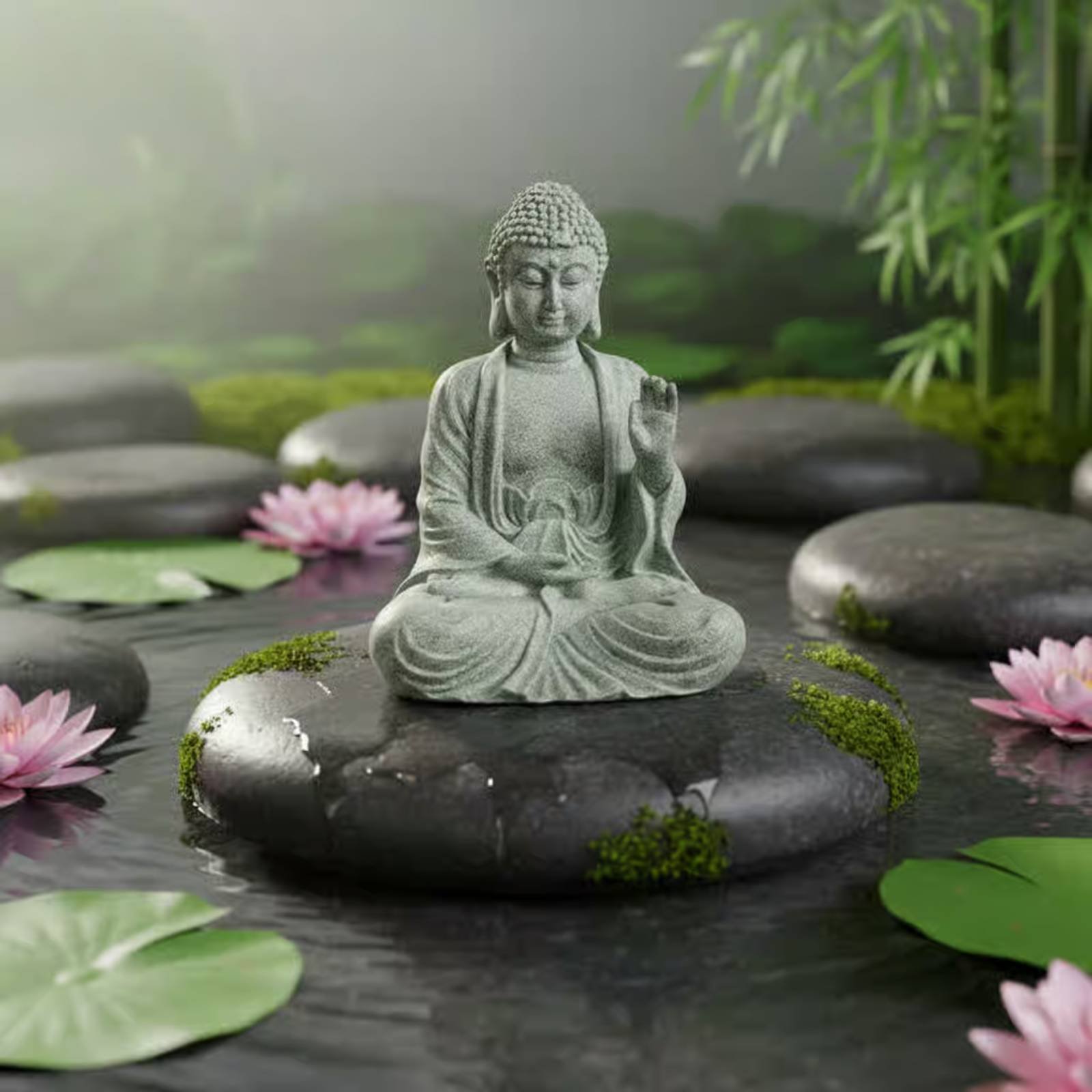 3 Pieces Stone Buddha Decor Te - đánh giá và giá Aquarium Decor