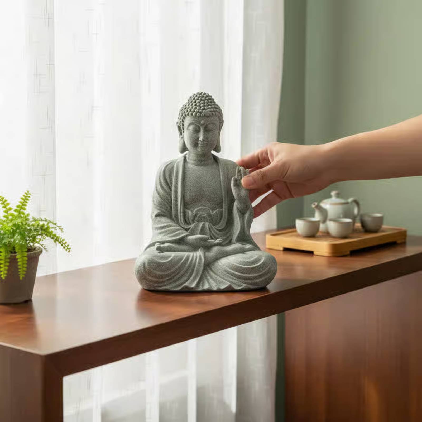 3 Pieces Stone Buddha Decor Te - đánh giá và giá Aquarium Decor