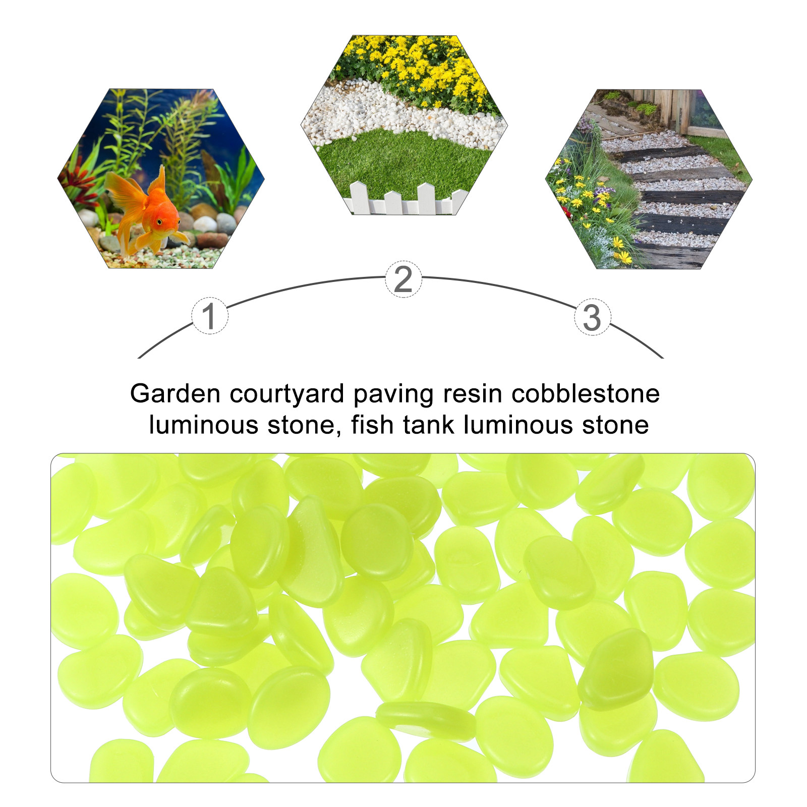 100Pcs Luminous Glow Stones Ro - đánh giá và giá Fish Tank Gravel
