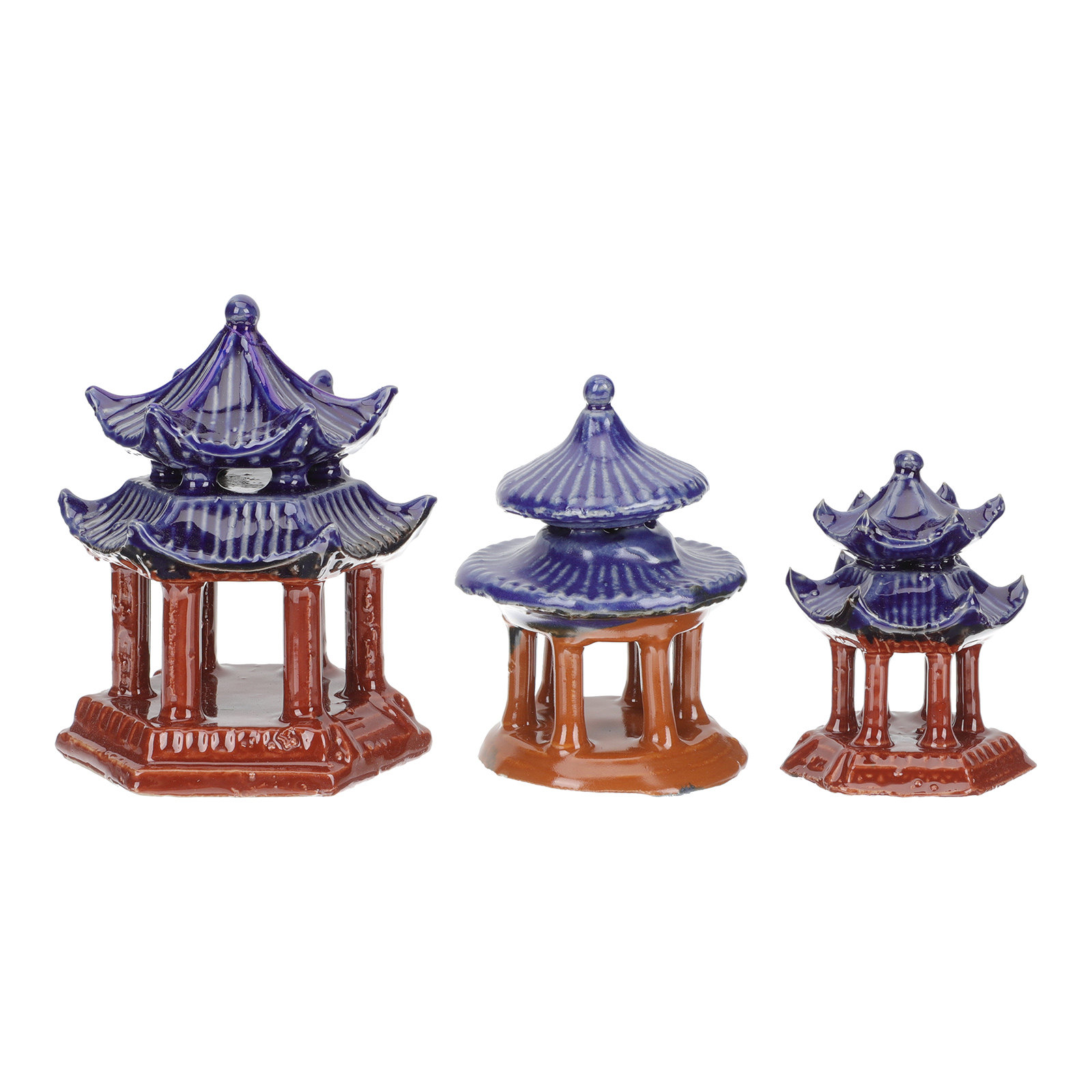 3Pcs Ceramic Pavilion Miniatur - đánh giá và giá Aquarium Fish Tank