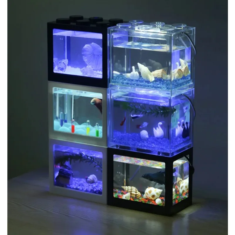 1L USB LED Desktop Mini Aquari - đánh giá và giá Betta Fish Tank