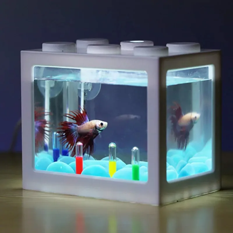1L USB LED Desktop Mini Aquari - đánh giá và giá Betta Fish Tank